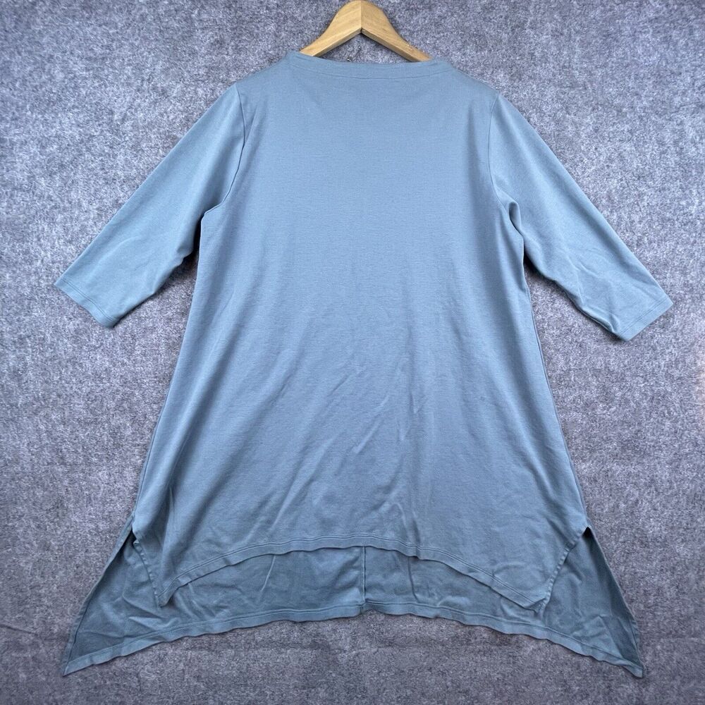 Iridium Dress Women Medium Blue Neutral Capsule Tunic Clean Lagenlook Minimalist